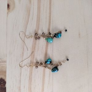 Teal Drop Earrings